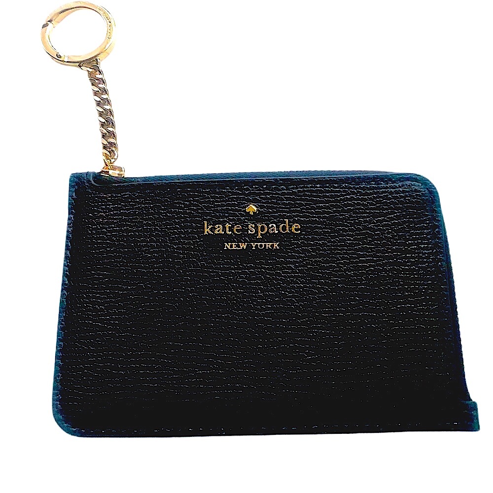 Kate Spade Black Leather Keychain Wallet